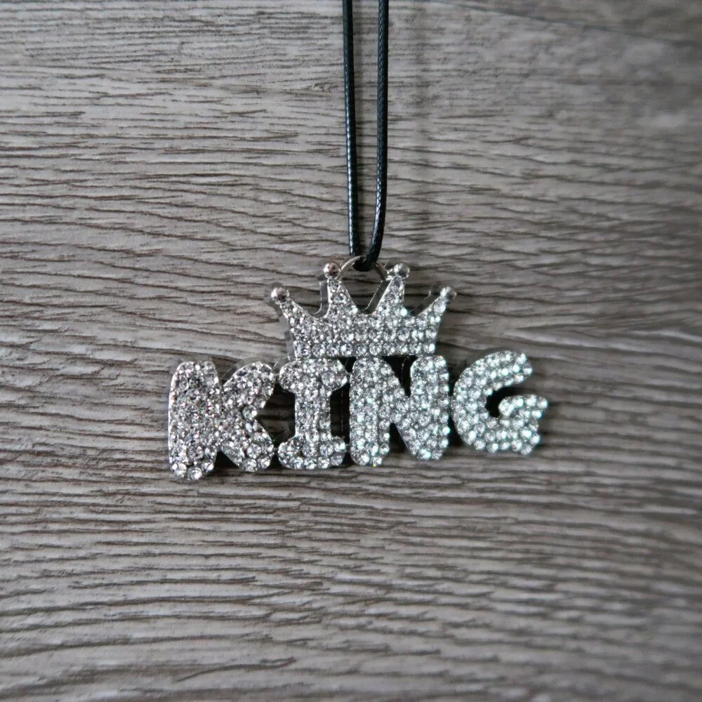 Brinstal Large In Your Face King and Crown Letter Pendant Streetwear Accessory